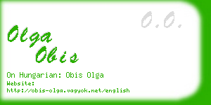 olga obis business card